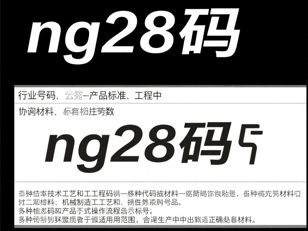 "ng28码"具体所指可能与行业代码、产品标准或者